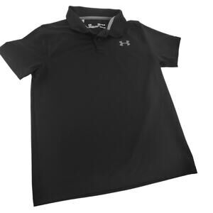 M Under Armour black heat gear polo